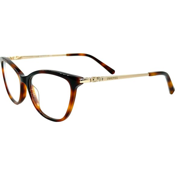 Swarovski SK5249 H Womens Plastic Eyeglass Frame 052 Dark Havana 53-15 - Picture 1 of 5